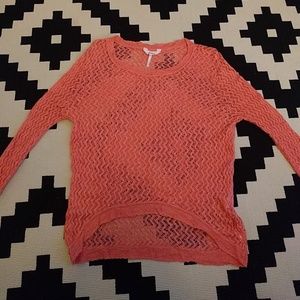 Coral knit sweater